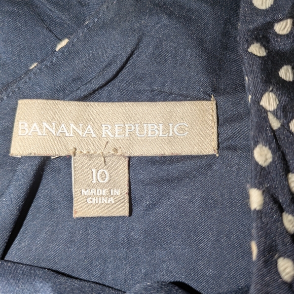 Banana Republic Blue and White Peplum Blouse - Picture 4 of 12